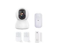 Kit d'Alarme intérieure connecté Evolutif avec Caméra IP PT 4MP avec Sirène intégrée 90 dB