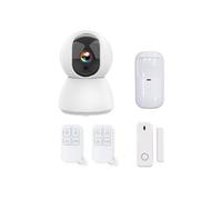 Kit d'Alarme intérieure connecté Evolutif avec Caméra IP PT 4MP avec Sirène intégrée 90 dB