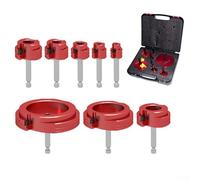 Kit d'alésoir en PVC de 8 pièces avec inserts en carbure pour retrait de tuyaux en PVC CPVC ABS de 1/2 à 4 pouces, outil de fixation à tige hexagonale pour applications de plomberie