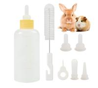 Kit d'alimentation au biberon pour chaton, biberons pour chaton pour kit d'allaitement, Ensemble de biberons d'allaitement pour chats, 7 pièces, Biberon pour animaux de compagnie avec tétines de rempl