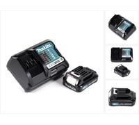Kit d'alimentation Makita 12 V avec 1 batterie BL1021B 2,0 Ah + chargeur DC10WD