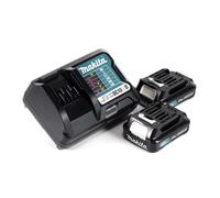 Kit d'alimentation Makita 12 V avec 2 batteries BL1021B 2,0 Ah + chargeur DC10WD