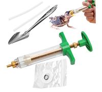 Kit d'alimentation pour bébés oiseaux 6 pièces/ensemble, seringue d'alimentation pour bébés oiseaux de 20ML avec tuyau et cuillères, dispositif manuel avec échelle et vis de positionnement pour oisea
