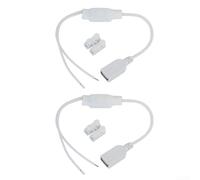 Kit d'alimentation pour caméra sans fil 2 pièces AC 220 V entrée DC 5 V sortie USB adaptateur connecteur transformateur pour moniteur de système de surveillance Blanc