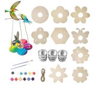 Kit d'alimentation pour oiseaux, en bois non traité, pour filles, étudiants, anniversaire, vacances, maison, activité en classe, jardin, école
