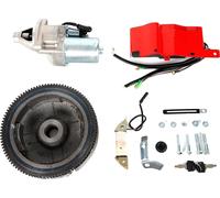 Kit d'allumage moteur à démarrage électrique, compatible avec HONDA GX340, y compris volant et clé de contact, rouge
