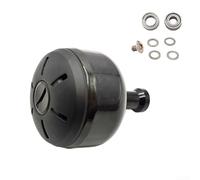 Kit d'amélioration de bouton pour moulinets BULL's Eye 5080 9100 9120 5050 avec deux tailles de roulement et accessoires de montage (fibre de carbone noire)
