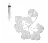 Kit d'amortisseur de tube d'encre 6 canaux de 2 m avec aide de dosage pour Epson, blanc crème
