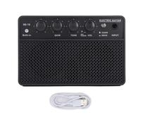 Kit d'ampli de guitare électrique mini portable portable rechargeable 10W Plastique Universal Entrée BT Connectivité du casque Tone réglable pour le bureau Backstage Practice