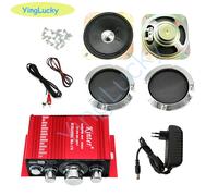 Kit d'amplificateur d'arcade, amplificateur Audio stéréo, haut-parleur 5W 4 pouces pour Raspberry Pi, Machine à flipper Pcb multi-jeux amplifier kit--black