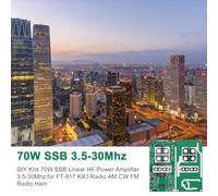 Kit d'amplificateur de Puissance linéaire HF 70W SSB, Son Clair de Haute qualité, Faible consommation d'énergie pour Radio Ham FT-817 KX3, DIY