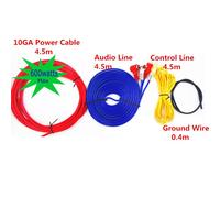 Kit d'amplificateur de voiture 10awg",1 lot,600watts,fil de cuivre,Audio st¿¿r¿¿o,caisson de basses,cable,haut-parleur,"fils de Booster