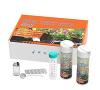 Kit d'analyse de sol pour jardin analyseur jardinage pelouse et | Kit testeur de nutriments sol 4 en 1 gazon, serres, plantes en pot, paysage ornemental, vignes