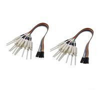 Kit d'analyseur de logique avec crochet à 20 broches de 20 cm de long avec sondes mâles et femelles pour analyseur logique USB Hobby Compnt, pour fil de cuivre durable, blanc