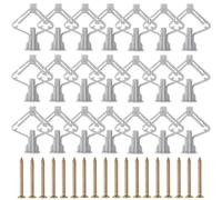 Kit d'ancrage for cloisons sèches for murs creux, vis d'expansion for plaques de plâtre auto-perceuses, attaches for boulons d'ancrage for plaques de plâtre(Gray,200PCS (100sets))