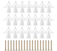 Kit d'ancrage for cloisons sèches for murs creux, vis d'expansion for plaques de plâtre auto-perceuses, attaches for boulons d'ancrage for plaques de plâtre(White,200PCS (100sets))
