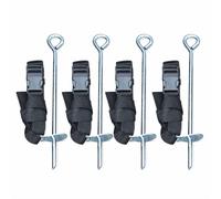 Kit D'ancrage Pour Trampoline - 4 Sardines De Fixation Et Sangles - Compatible Toutes Tailles