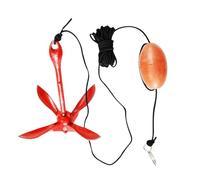 Kit d'ancre pliante de 1.5KG, Clip de sac à corde de 30 pieds et bouée de marquage, for bateau gonflable, Jet-skis, petit bateau, canoë, Dingy