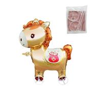 Kit d'Animaux en Ballons, Gonflable Mignon Dessin Animé Avec Roues, Ballons En Forme D'Animal Cheval 2026, Pour Fête du Printemps Vacances Anniversaire Célébration Adultes Jardin Terrasse