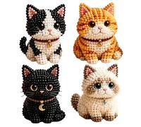 Kit D'animaux Perlés - Ensemble D'artisanat De Perles 3D Avec Instructions, Projet D'art Animalier DIY | Outil D'artisanat Créatif Fait À La Main, Décoration D'affichage Amusante Pour Étagères, A