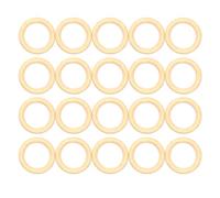 Kit d'anneaux en bois massif brut naturel pour décorations de Noël, connecteurs de fabrication de bijoux, cercles ronds en bois brut pour Thanksgiving, arbre de Noël à suspendre