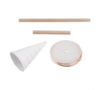 Kit d'antenne de jardinage pour électrolyture, fil de cuivre pur à 99 % avec piquets en bois et gabarit d'enroulement en silicone pour soutien à la croissance des plantes, kit de fabrication de