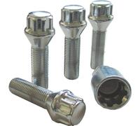 Kit d'antivols de jantes SEEHASE Vis de roue, Chrome, M14 x 1,25 x 27 mm