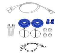 Kit D'apparence De Verrouillage De Goupille De Capot De Course De Voiture En Alliage D'aluminium Cnc Universel Bleu