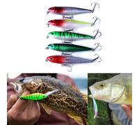 Kit d'appât de pêche optimisé pour une récupération lente et des techniques de secousses verticales, avec des matériaux et des détails holographiques réalistes en 3D (couleur 5#)