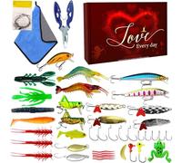 Kit D'Appâts De Pêche | Coffret de Leurres de Pêche Réalistes - Appâts pour Bar, Marigane, Truite - pour Truite Marigane Poisson-Chat Saumon Doré Eau Salée Eau Douce Surf Bateau Lac Mer Hommes Père