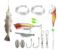 Kit d'appâts d'imitation avec crochet - Leurre artificiel polyvalent pour truite, perche, sandre, poisson-chat dans les rivières et les lacs