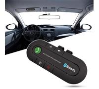 Kit d'appel mains libres Bluetooth pour voiture, haut-parleur sans fil, téléphone, lecteur de musique MP3, pare-sol Black -LR553