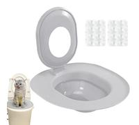 Kit d'apprentissage à l'utilisation des Toilettes pour Les Chats | Siège Toilette Amovible,Système d'éducation pour Chat,pour Salle de Bain, sous-Sol, animalerie, intérieur, Maison, Appartement