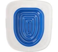 Kit d'apprentissage de la litière pour chat, bac à litière universel réutilisable et écologique, plateau blanc, 1 support intérieur bleu