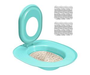 Kit d'apprentissage de la propreté pour chat - 39 x 36,5 cm, entraîneur de litière pour chat, adaptateur de siège de toilette, système d'apprentissage de la propreté pour animaux de compagnie | Insert