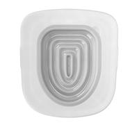 Kit d'apprentissage de la propreté pour Chat Litière réutilisable et Pratique sans Avoir Besoin de la Nettoyer ni d'ajouter du Sable à Chaque Fois (White Tray, 1 Gray Inner Support)