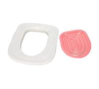 Kit d'apprentissage de la propreté pour chat - Pot avec fente - Universel, réutilisable, - Entraîneur de toilettes pour chat (plateau blanc, 1 support intérieur rose)