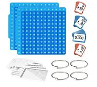 Kit D'apprentissage Des Mathématiques, Cartes Flash Mathématiques, Jeu Éducatif pour S'entraîner À L'arithmétique, Tables de Multiplication Et Addition, Jouet Mathématique 2pcs