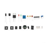 Kit d'apprentissage électronique pour pratique de soudage avec contrôle de la température et alarme, bloc d'alimentation AC 12 V, kit de bricolage compact 78 x 60 mm pour la formation des compétences