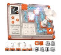 Kit d'apprentissage électronique STEM à partir de 3 ans, édition avec plus de 500 circuits, affichage LED et modules rechargeables | Entraînement logique, kit d'expérimentation de physique, basse