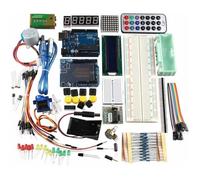 Kit d'apprentissage et de démarrage pour Arduino avec Guide d'Utilisation moteur pas à pas Uno R3 1602LCD Capteurs Servo/fil de