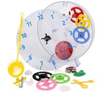 Kit dapprentissage horloge murale Techno Line Model kids clock mécanique 20 cm x 3.5 cm transparent