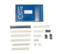 Kit d'apprentissage pour soudure SMD, kit de construction avec lumière LED - Tableau d'entraînement pour résistance condensateur diode transistor - École Hobby 85 x 54 mm