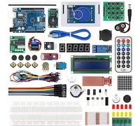Kit d'apprentissage RFID pour Arduino UNO R3 avec boîte de vente au détail RFID Arduino UNO R3 Kit de démarrage avec écran LCD, platine d'expérience, capteurs et plus de 40 composants