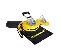 Slackline - SCHILDKROT - 15 m de long x 5 cm de large - Cliquet en métal - Sangle d’apprentissage incluse - Max 150 kg