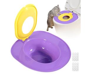 Kit d'apprentissage WC pour chat Urinoir Portatif Sécurisé Pour L'Éducation | Kit Apprentissage Siège Toilettes Pour Le Chat Pour Chaton, Maison, Camping-Car,