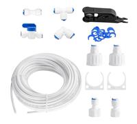 Kit d'approvisionnement en eau de 15 m - Tuyau d'entrée d'eau - Installation facile - Tuyau de 15 m pour réfrigérateur - Accessoire de montage