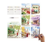 Kit d'aquarelle | 12 Couleurs Professionnel Carnet Portable avec Pinceau | Fournitures de peinture aquarelle - pour Croquis Maison Bureau Studio École Collège Extérieur Voyage Voiture Poterie