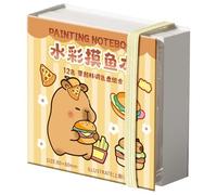 Kit D'Aquarelle De Poche,12 Godets Mignon Cartoon Fournitures de Peinture Portable,Coffret Aquarelle de Voyage - Pour Voyage Maison Artisanat Maquillage Voiture Bureau Studio Extérieur Université Écol