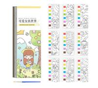 Kit d'aquarelle de voyage pour, livre d'art de poche avec outil de pinceau, papier d'activités éducatives, bloc de dessin créatif avec motifs amusants, cadeau aquarelle pour filles à partir de